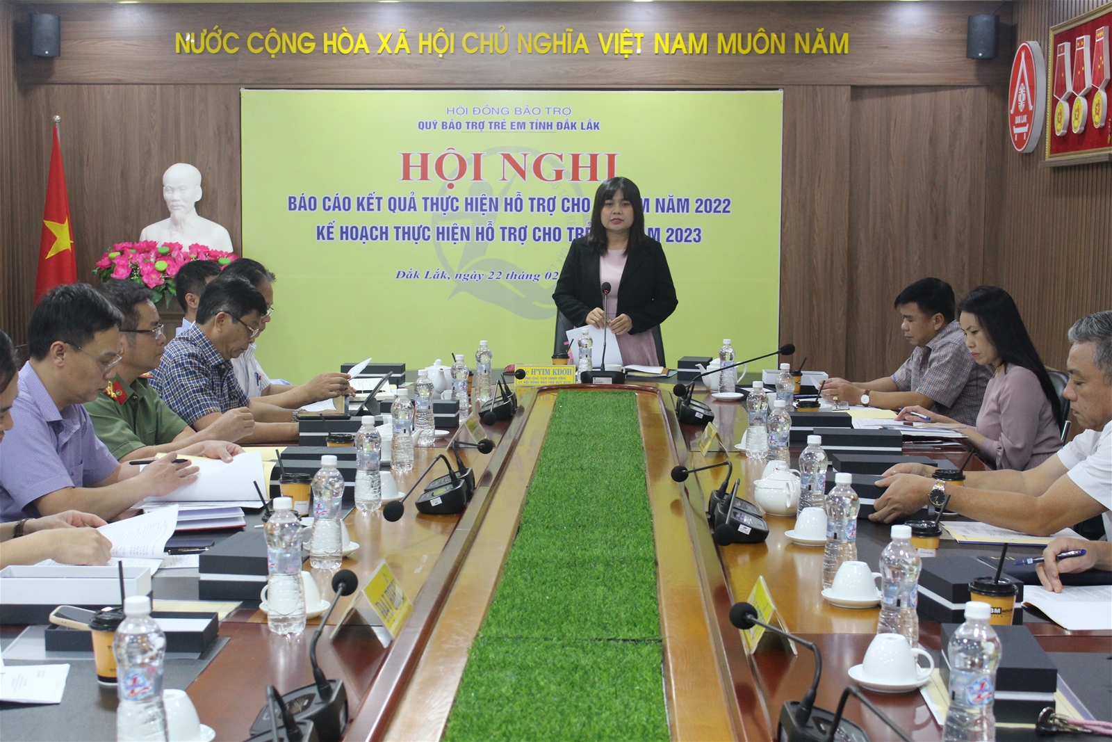 Hội nghị báo cáo kết quả thực hiện hỗ trợ trẻ em năm 2022  và kế hoạch hỗ trợ trẻ em tỉnh Đắk Lắk năm 2023