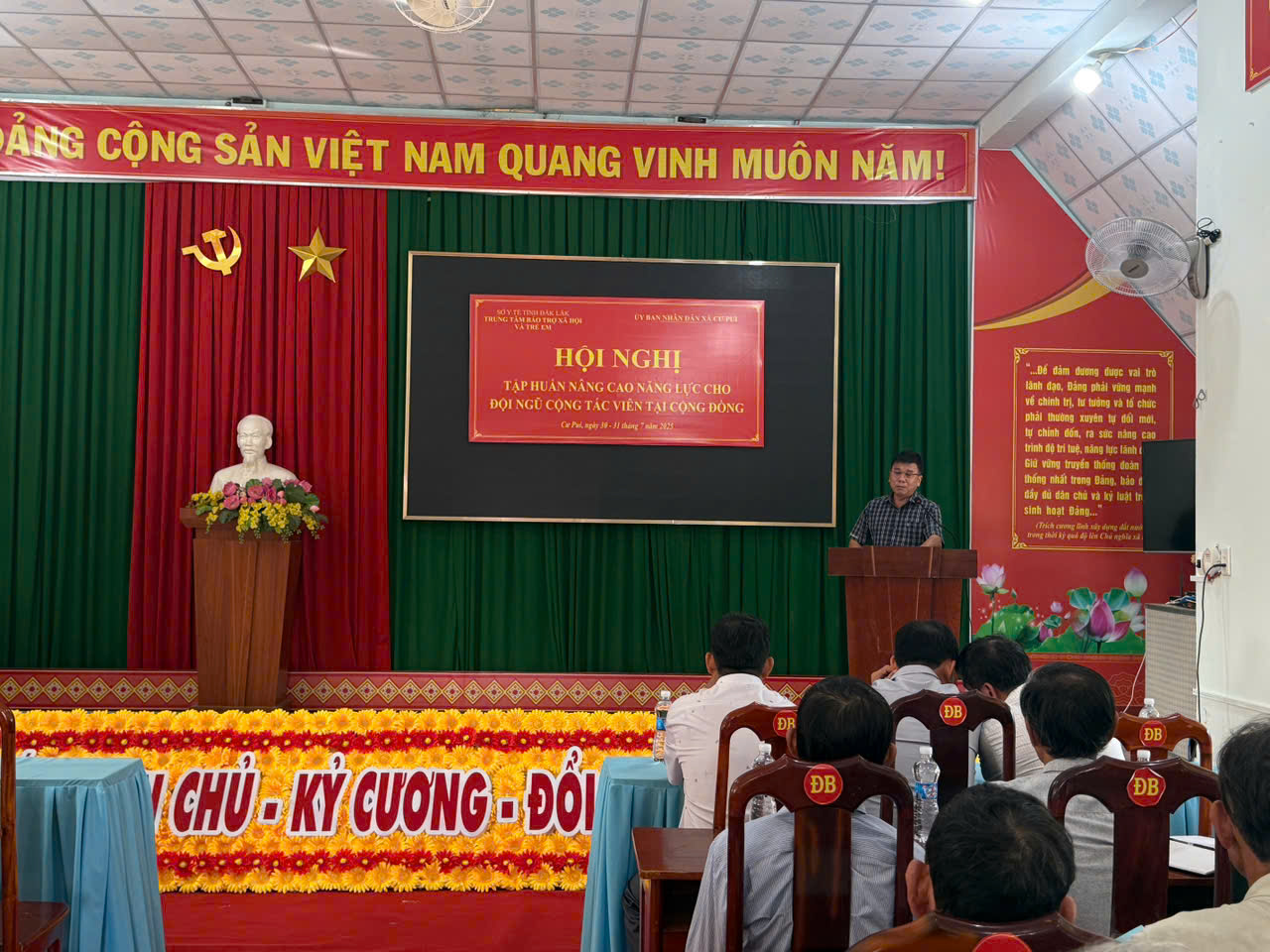 Hội nghị tập huấn nâng cao năng lực công tác xã hội cho đội ngũ cộng tác viên cộng đồng tại xã Cư Pui – Tỉnh Đắk Lắk